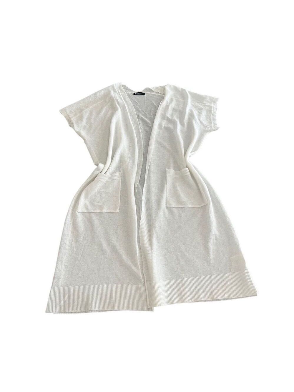 Very J. White open Front Cardigan  Size Small